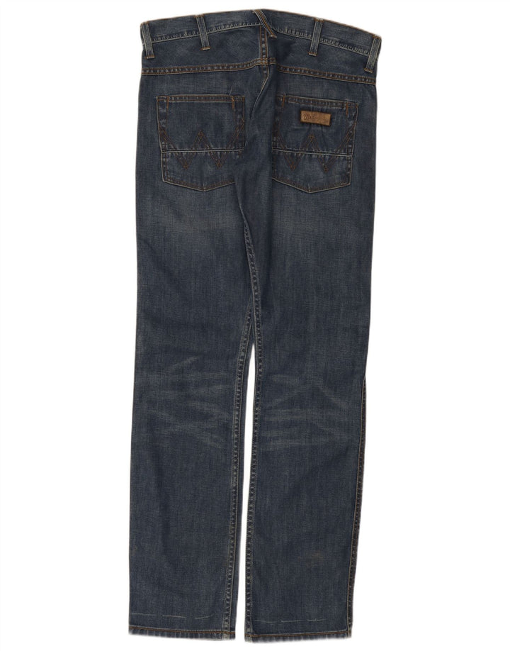 WRANGLER Mens Straight Jeans W34 L34 Blue Cotton