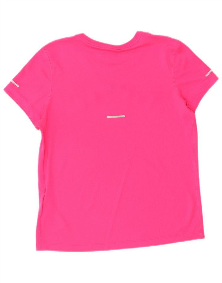 Asics Womens Graphic T-Shirt Top UK 10 Small Pink Polyester
