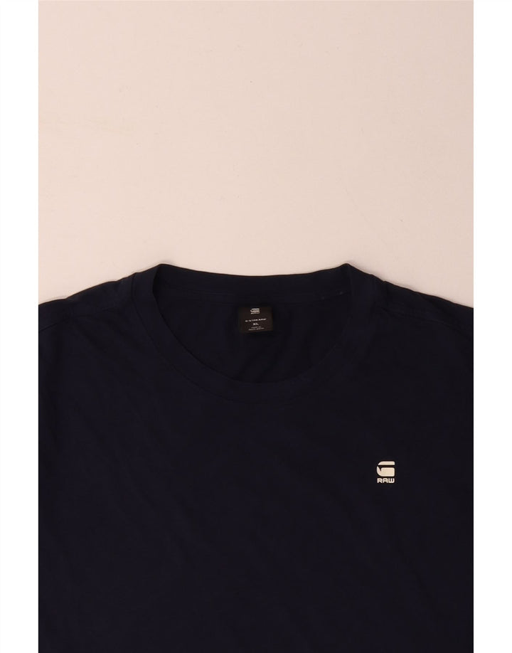 G-STAR Mens T-Shirt Top XL Navy Blue Cotton