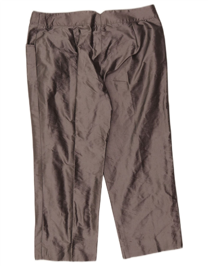 Armani Womens Straight Capri Trousers W31 L22 Grey