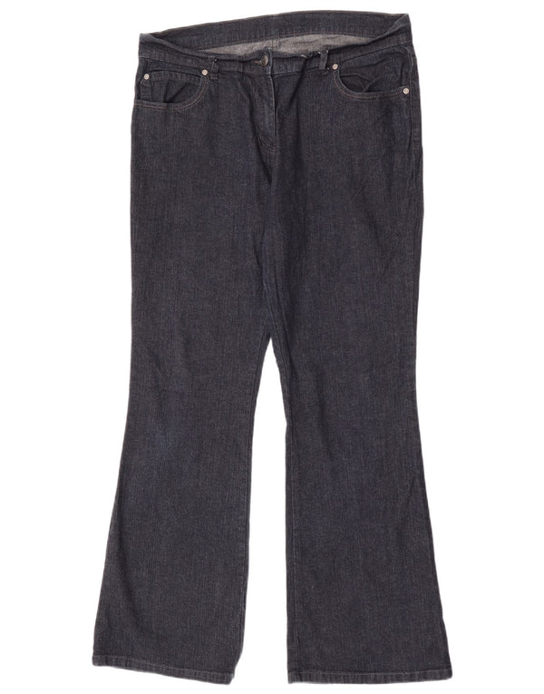 Marks & Spencer Womens Bootcut Jeans UK 18 XL W35 L30 Navy Blue Cotton