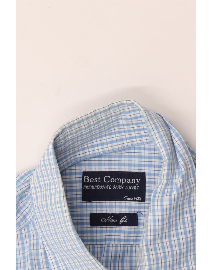 BEST COMPANY Mens Shirt Small Blue Check Vintage Best Company and Second-Hand Best Company from Messina Hembry 