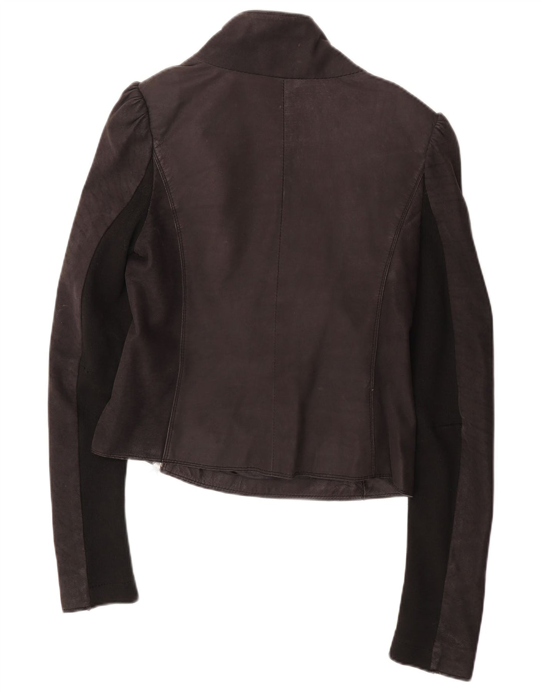 All Saints Womens Leather Racer Jacket UK 12 Medium Black Leather