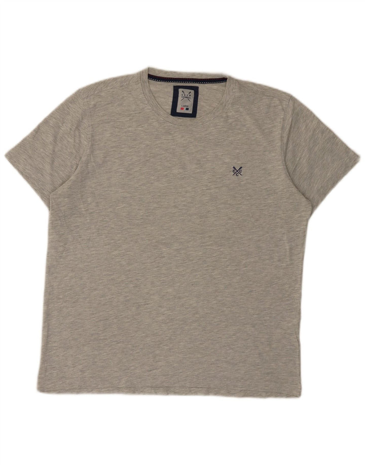 CREW CLOTHING Mens T-Shirt Top Large Grey Cotton