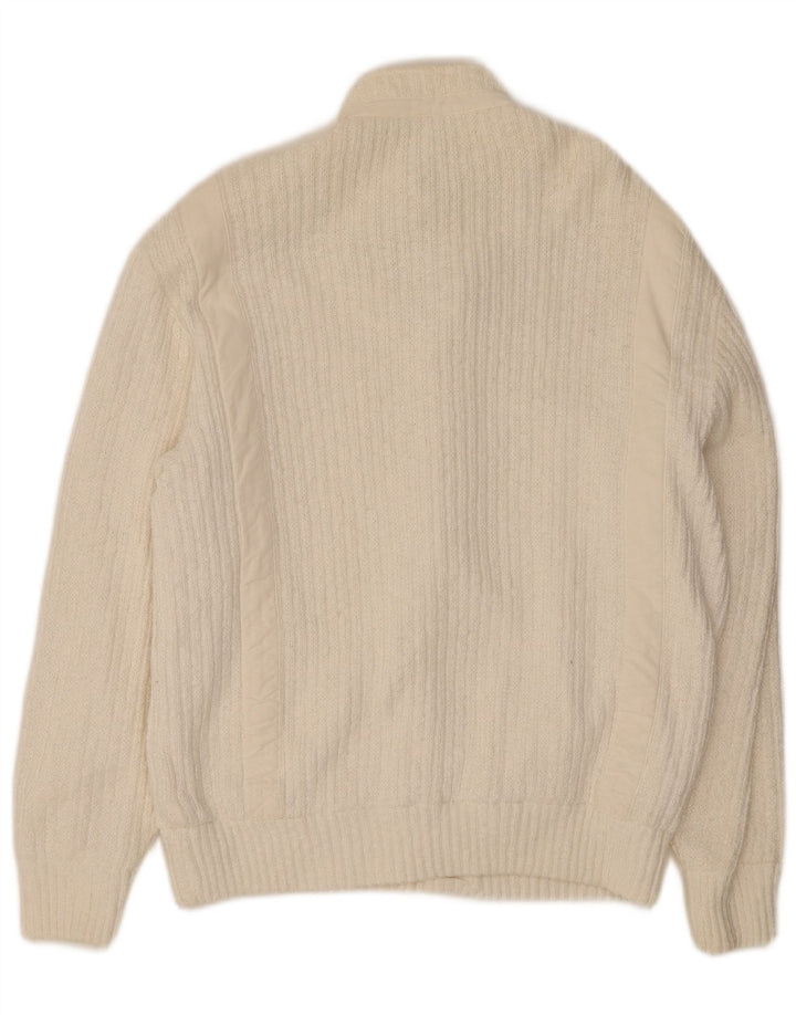Navigare Mens Cardigan Sweater IT 50/52 Medium White