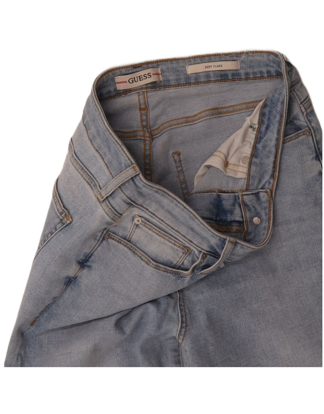 GUESS Womens Sexy Flared Jeans W30 L31 Blue