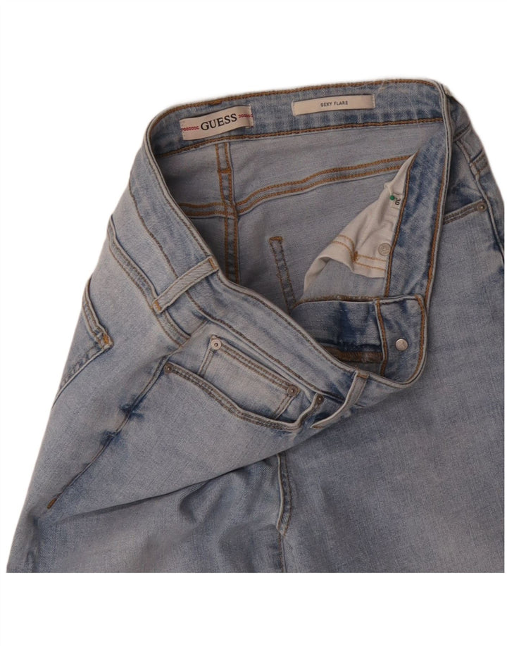 GUESS Womens Sexy Flared Jeans W30 L31 Blue
