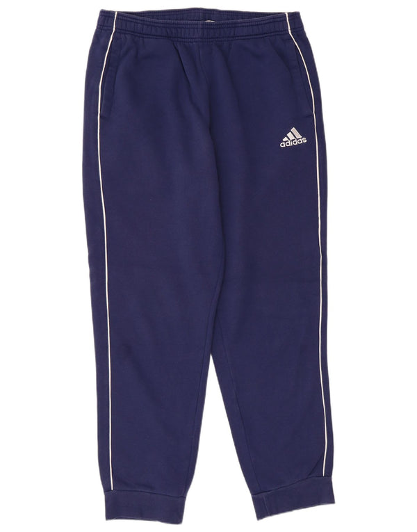 ADIDAS Mens Tracksuit Trousers Joggers Large  Navy Blue Cotton