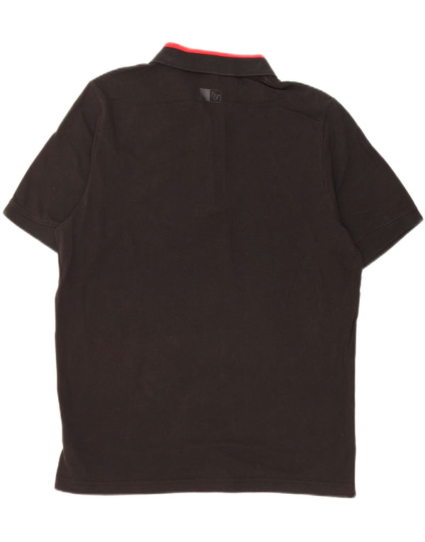 Puma Mens Ferrari Graphic Zip Neck Polo Shirt Large Black Cotton