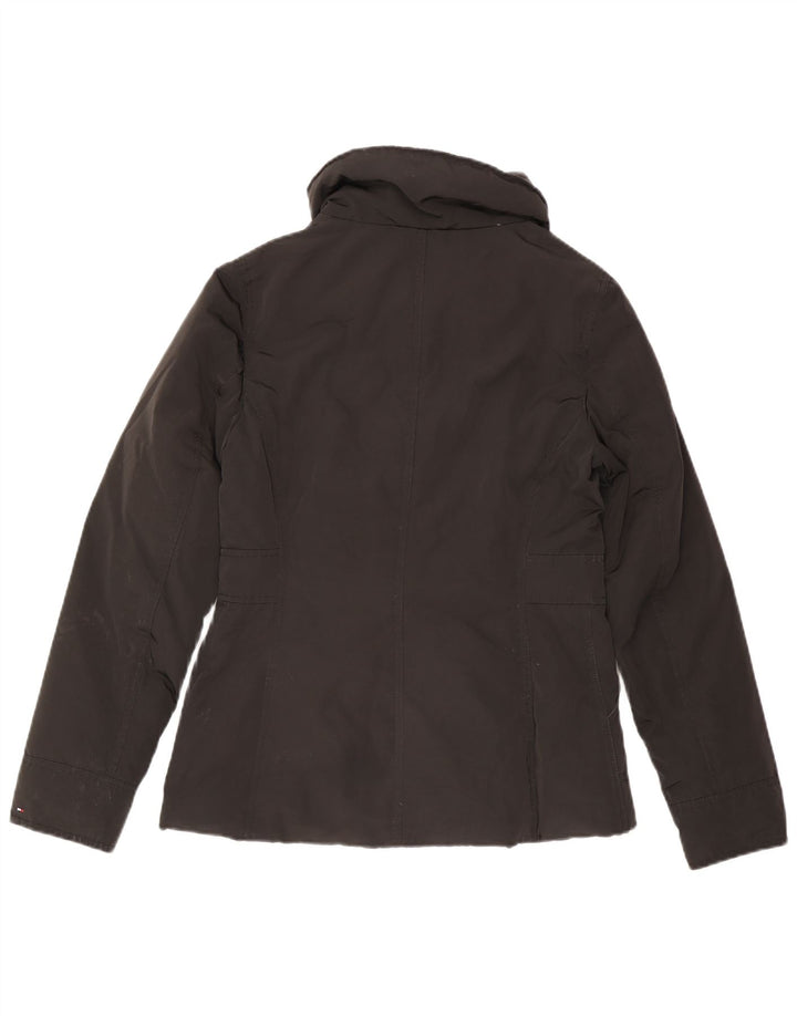 Tommy Hilfiger Womens Padded Jacket UK 14 Medium Black Polyester
