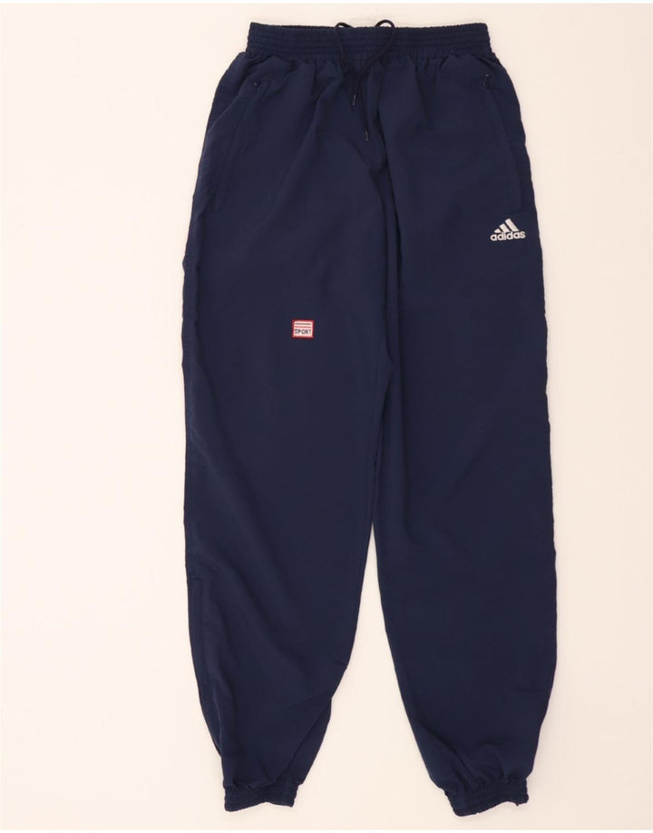 ADIDAS Mens Tracksuit Trousers Joggers Medium  Navy Blue Vintage Adidas and Second-Hand Adidas from Messina Hembry 