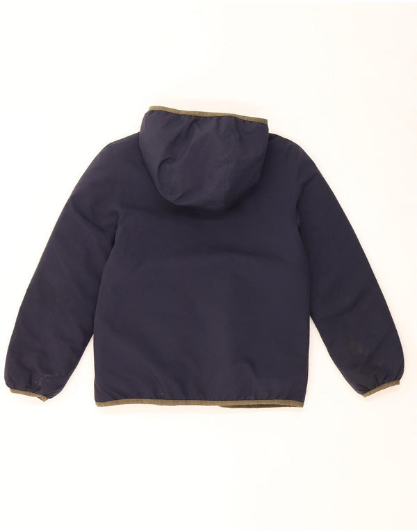 DIESEL Boys Hooded Windbreaker Jacket 9-10 Years Navy Blue Polyester