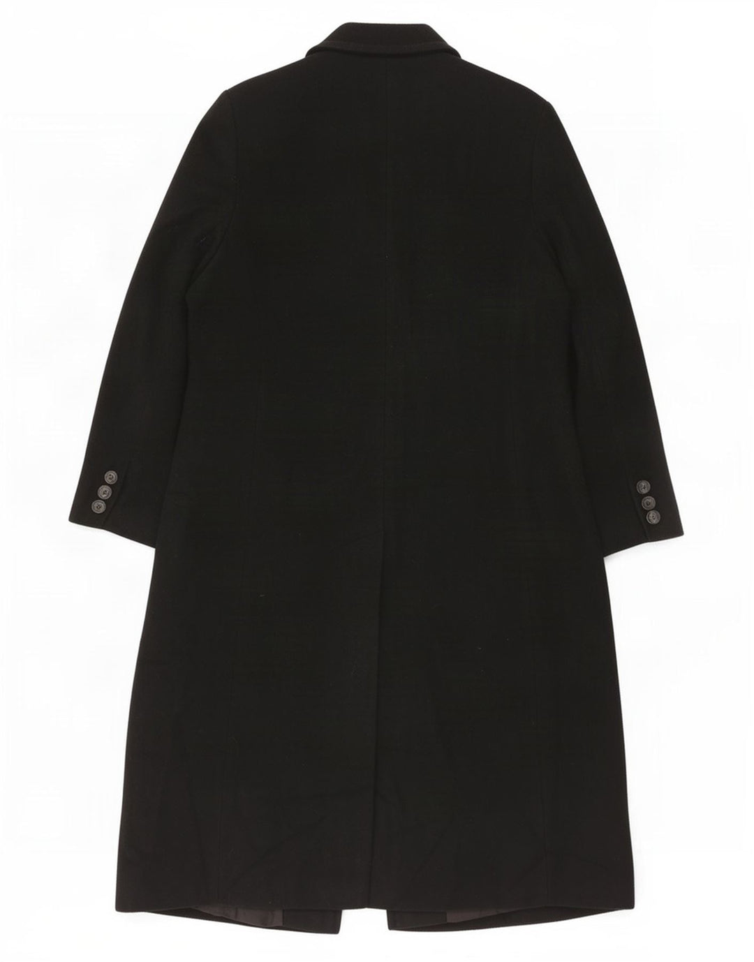 Essentials Womens Overcoat UK 16 Large Black New Wool