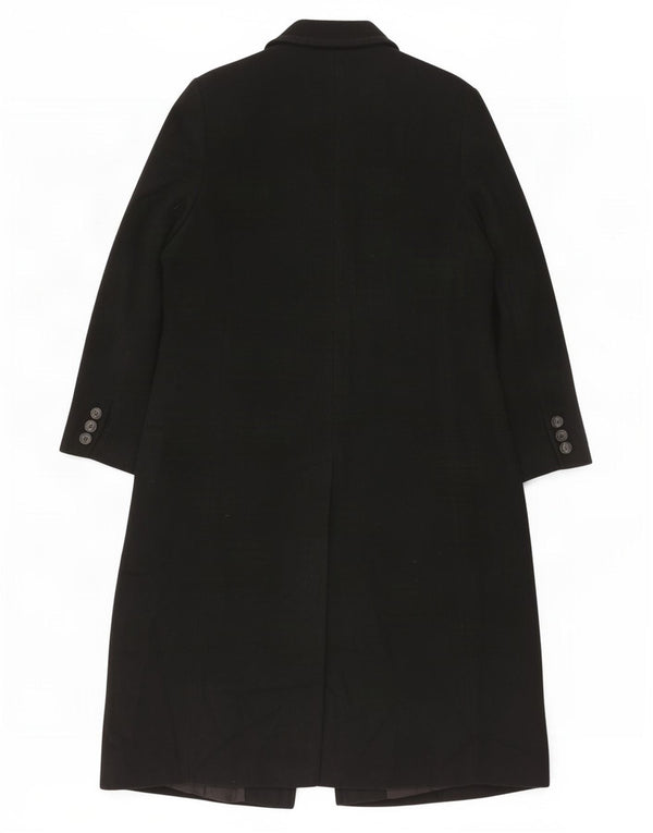 Essentials Womens Overcoat UK 16 Large Black New Wool