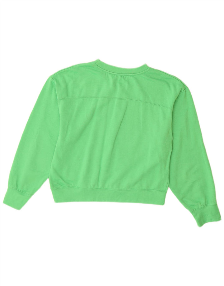 Zara Womens Sweatshirt Jumper UK 10 Small Green Polyester
