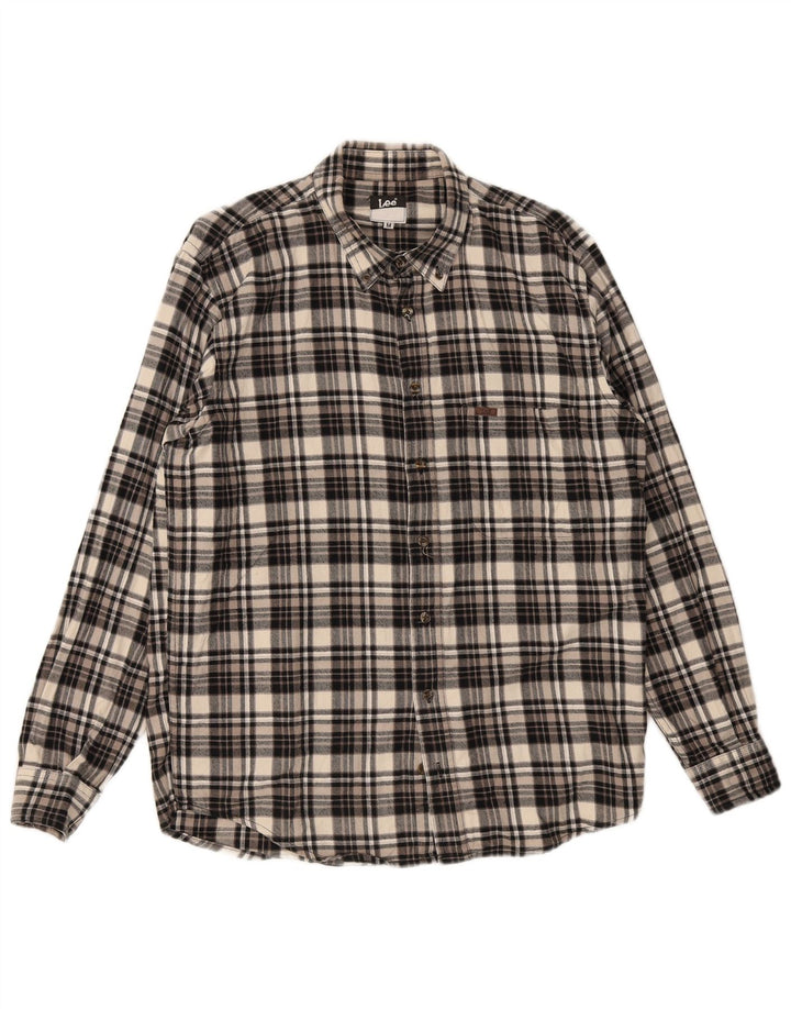 Lee Mens Flannel Shirt Medium Multicoloured Check Cotton