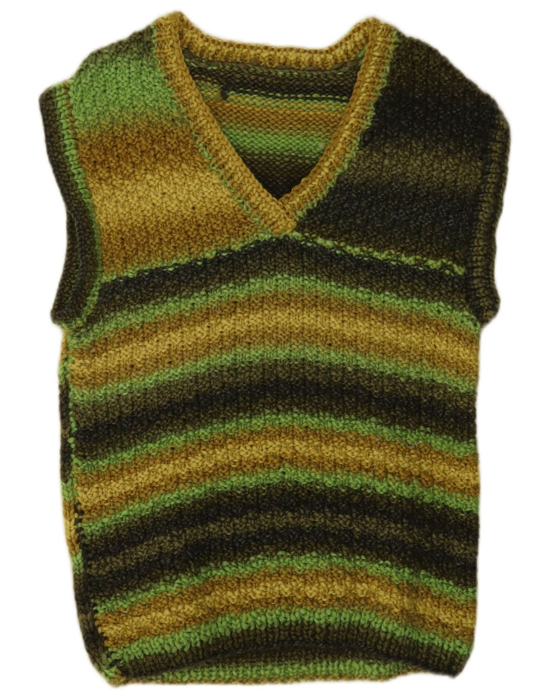 Vintage Mens Vest Tank Top Medium Multicoloured Striped