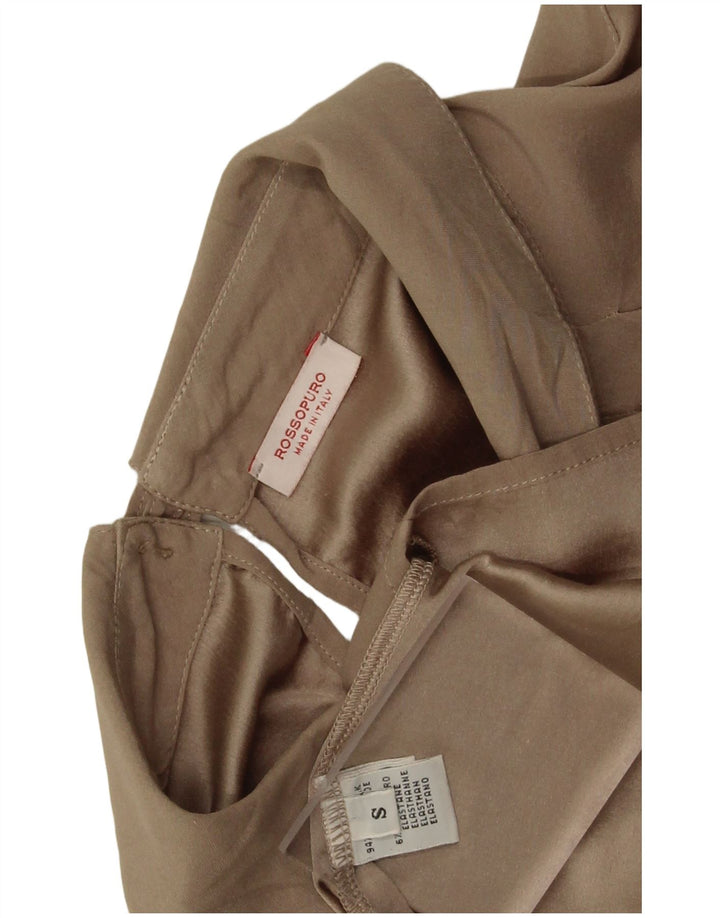 Vintage Womens Oversized Long Sleeve Blouse Top UK 10 Small Grey Silk