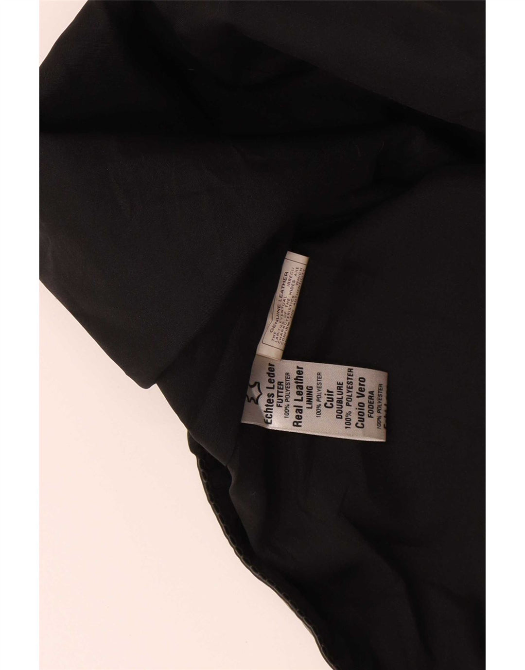 Vintage Mens Leather Waistcoat Medium Black