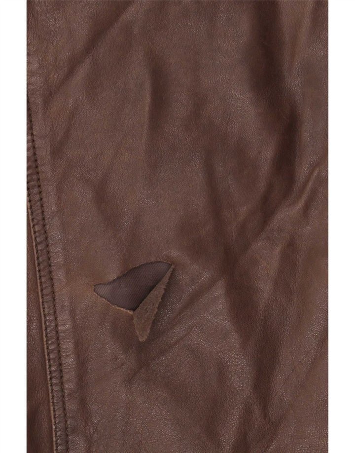 Vintage Mens Leather Jacket UK 40 Large Brown