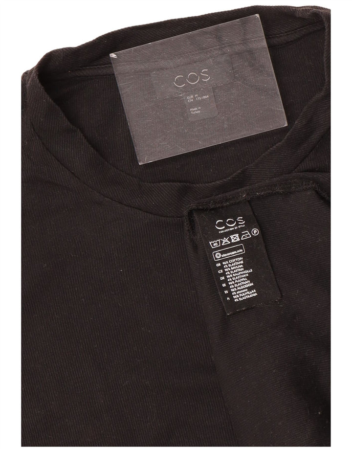 Cos Mens T-Shirt Top Medium Black Cotton