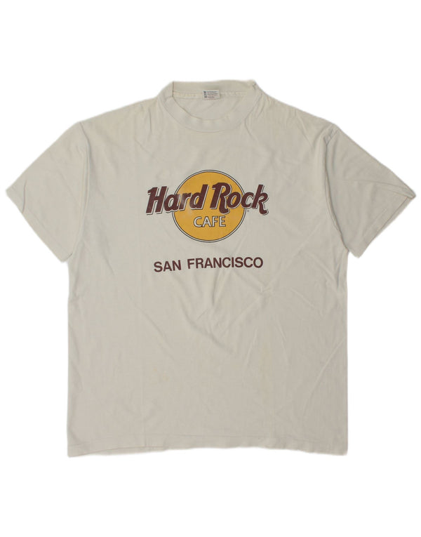 HARD ROCK CAFE Mens San Francisco Graphic T-Shirt Top XL White Cotton