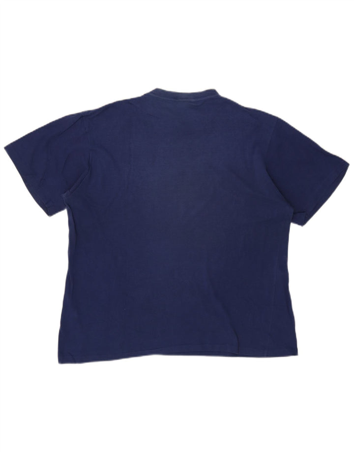 Lacoste Mens T-Shirt Top Size 4 Medium Blue Cotton