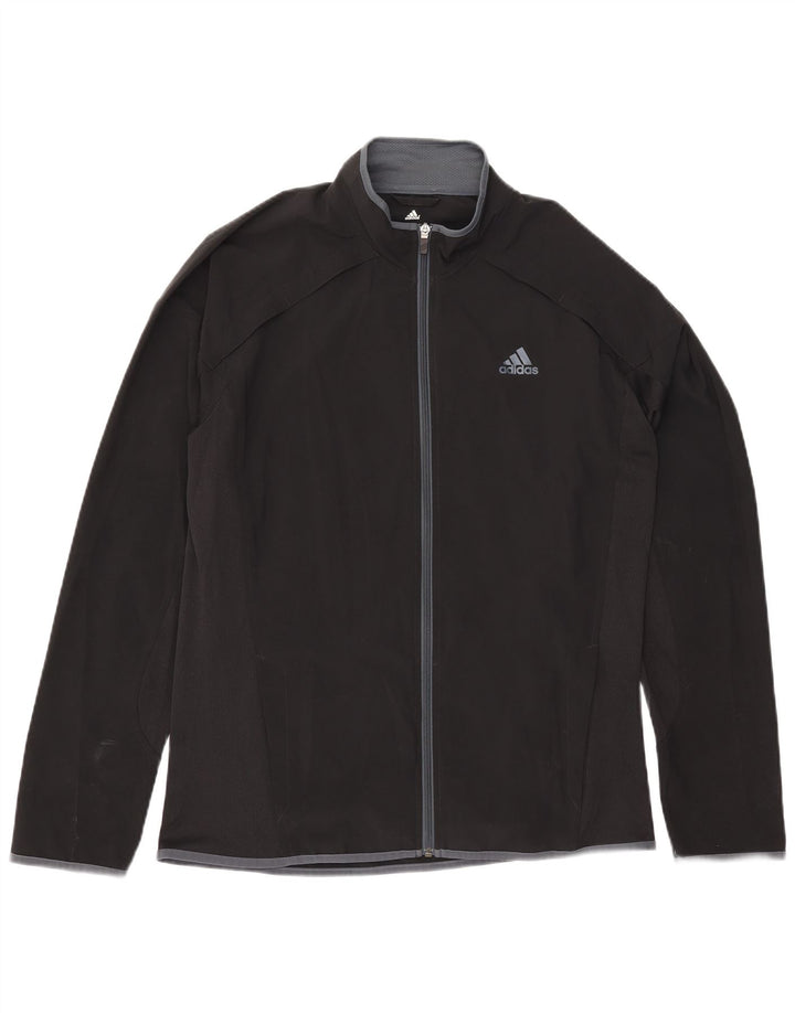 Adidas Mens Climalite Tracksuit Top Jacket Medium Black Polyester