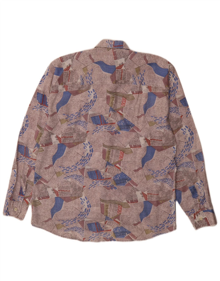 Vintage Mens Abstract Pattern Shirt Size 39/40 Medium Multicoloured
