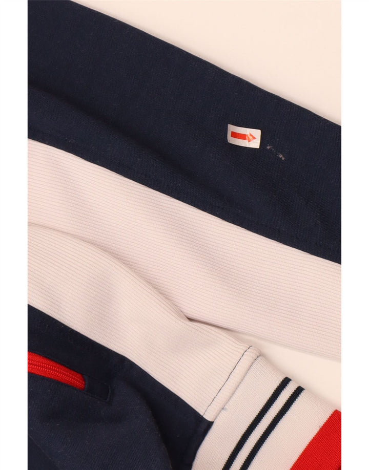 Ellesse Mens Tracksuit Top Jacket Small Navy Blue Colourblock Cotton