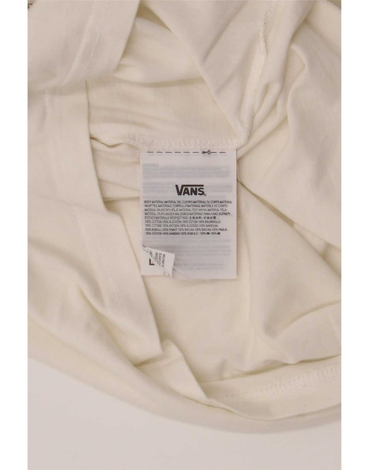 Vans Mens Classic Fit Graphic T-Shirt Top Medium White Cotton