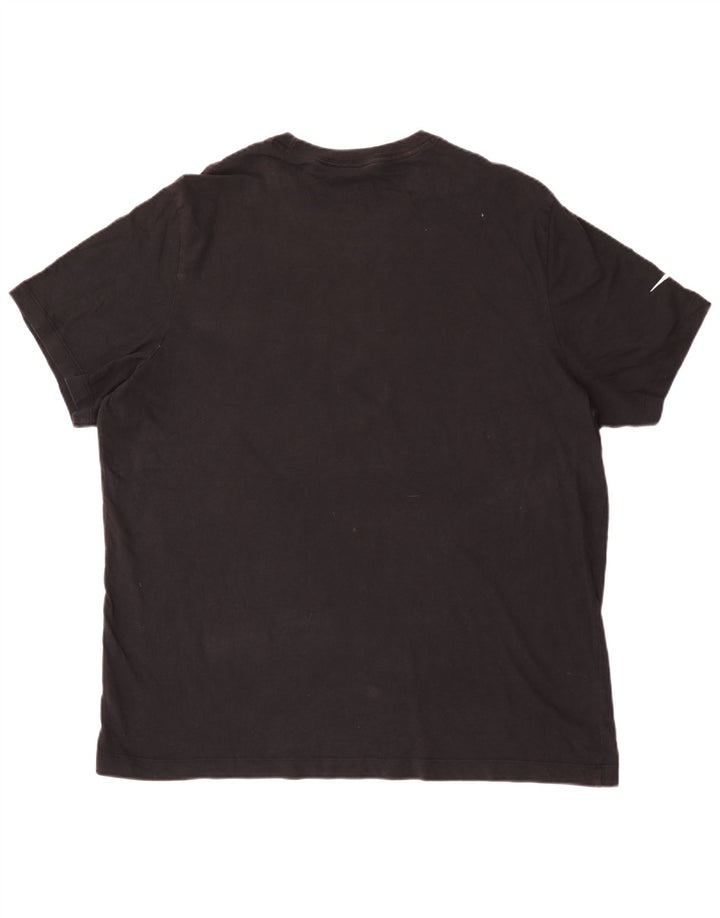 NIKE Mens T-Shirt Top 2XL Black Cotton