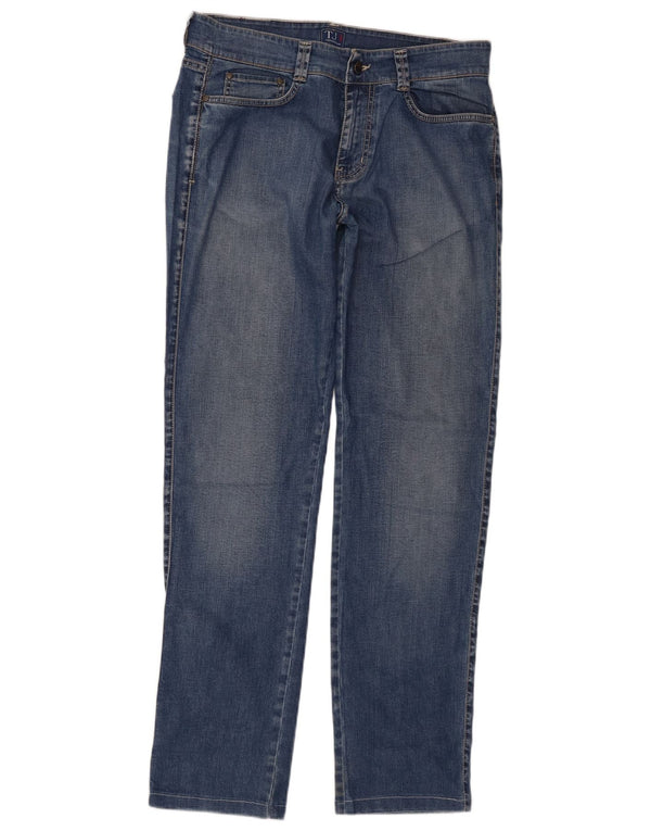 Trussardi Mens Straight Jeans W33 L32 Blue Cotton