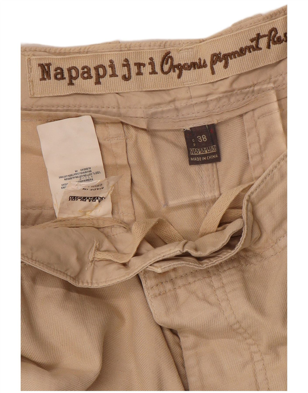 NAPAPIJRI Mens Chino Shorts W38 XL Beige Cotton