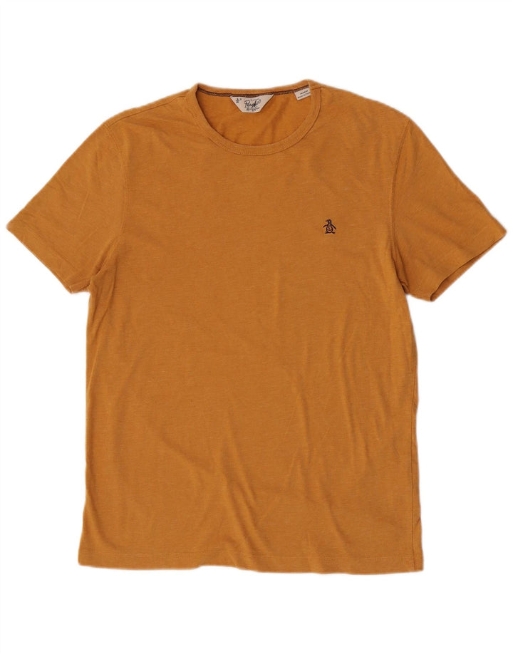 Penguin Mens T-Shirt Top Medium Yellow Cotton