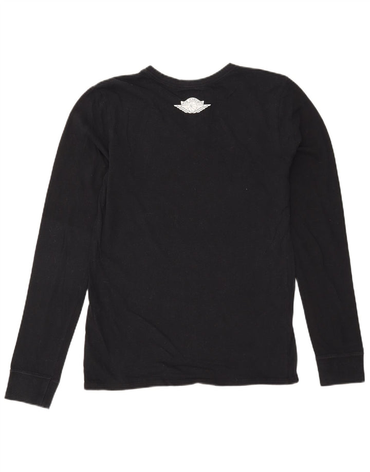Jordan Mens Graphic Top Long Sleeve Small Black Cotton