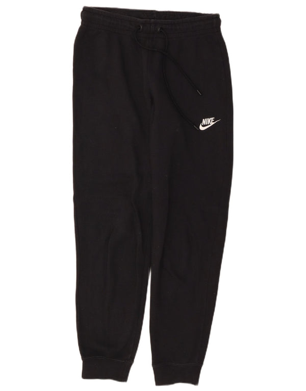 NIKE Womens Tracksuit Trousers Joggers UK 10 Small  Black Cotton