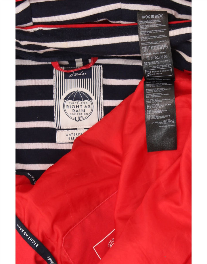 JOULES Womens Hooded Raincoat UK 16 Large Red Cotton