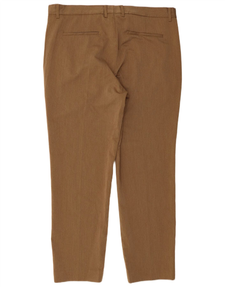 All Saints Mens Slim Suit Trousers W36 L30 Beige Polyester