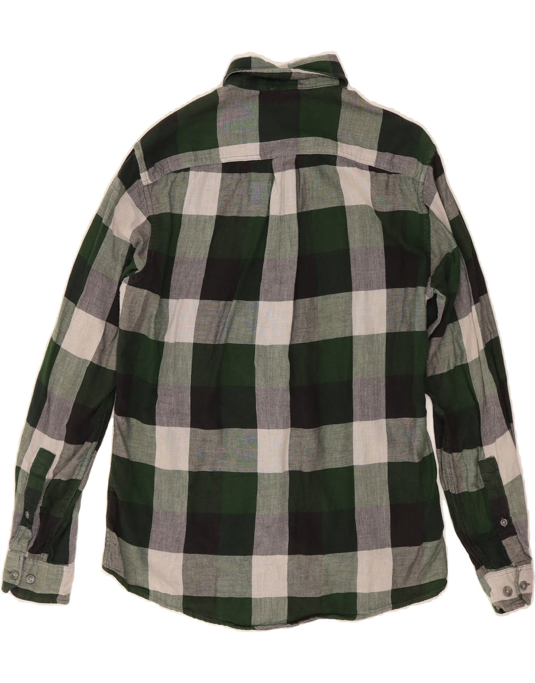 EDDIE BAUER Mens Classic Fit Shirt Small Green Check Cotton Vintage Eddie Bauer and Second-Hand Eddie Bauer from Messina Hembry 