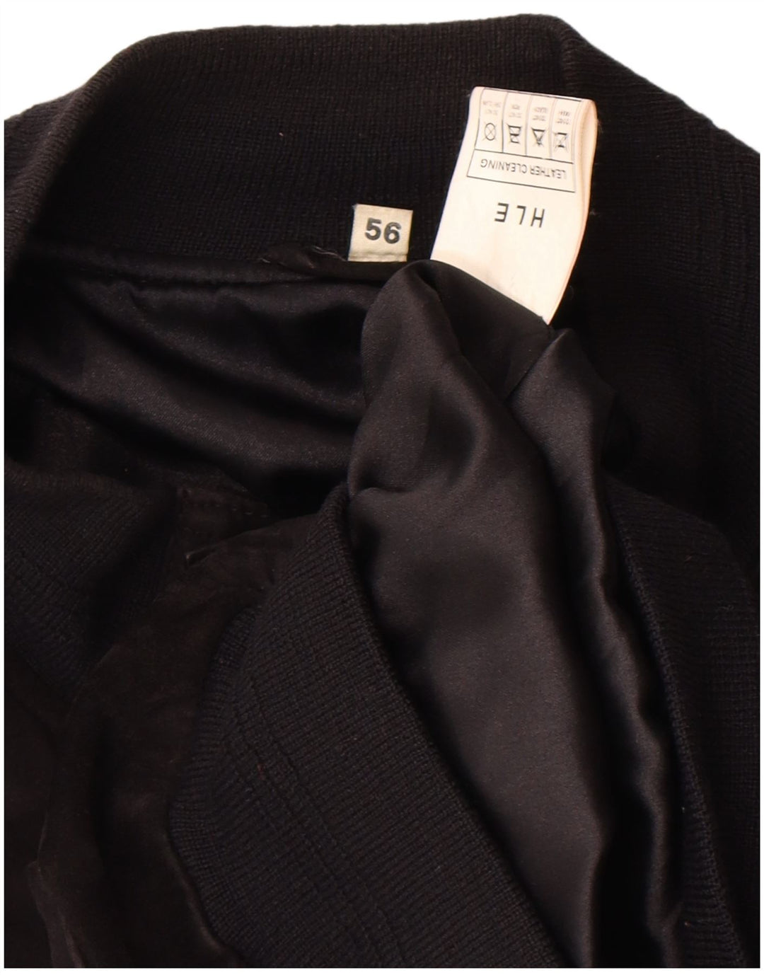 VINTAGE Mens Suede Bomber Jacket IT 56 3XL Black Leather