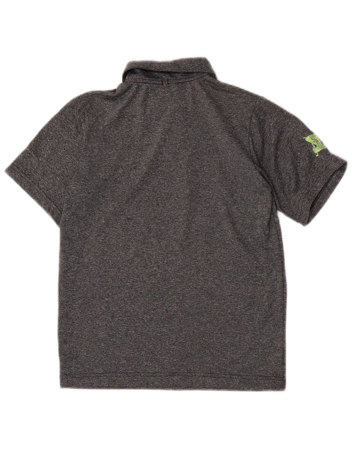 Nike Boys Dri Fit Polo Shirt 8-9 Years Small Grey Colourblock Polyester