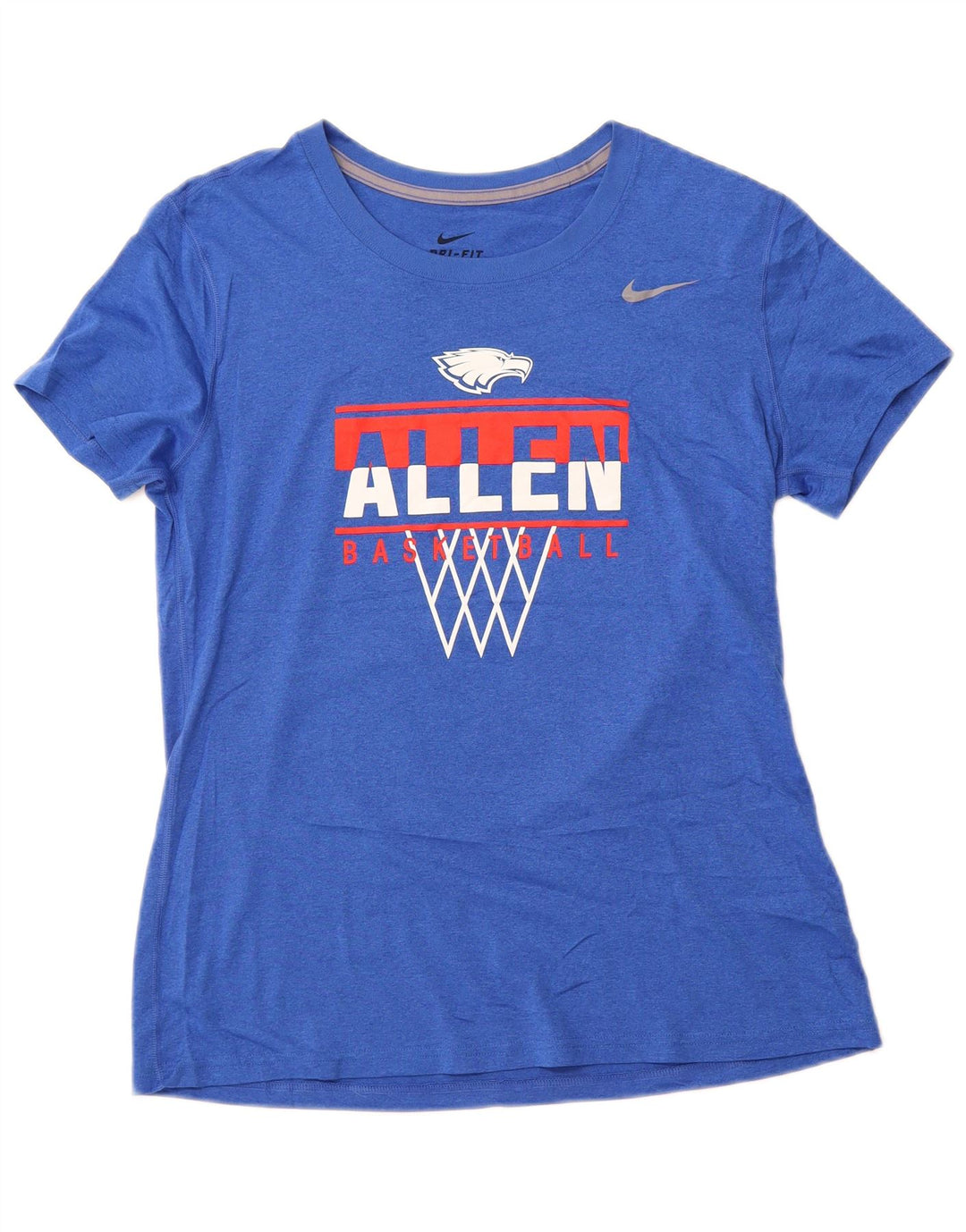 NIKE Womens Allen Basketball Graphic T-Shirt Top UK 14 Large Blue