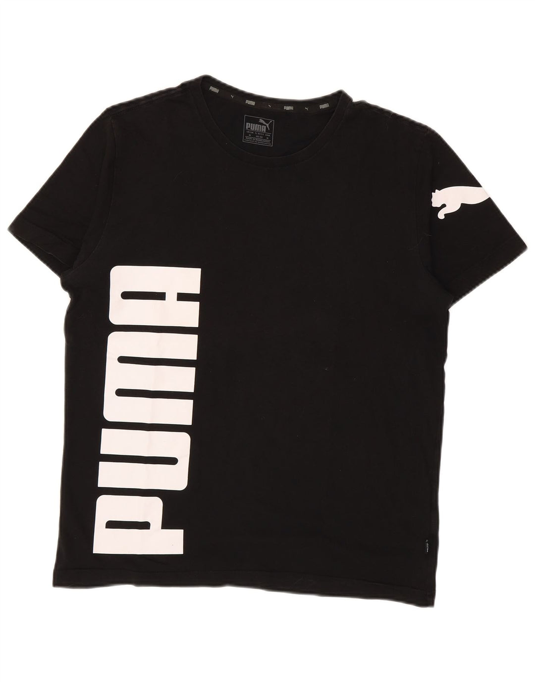 Puma Mens Graphic T-Shirt Top Medium Black