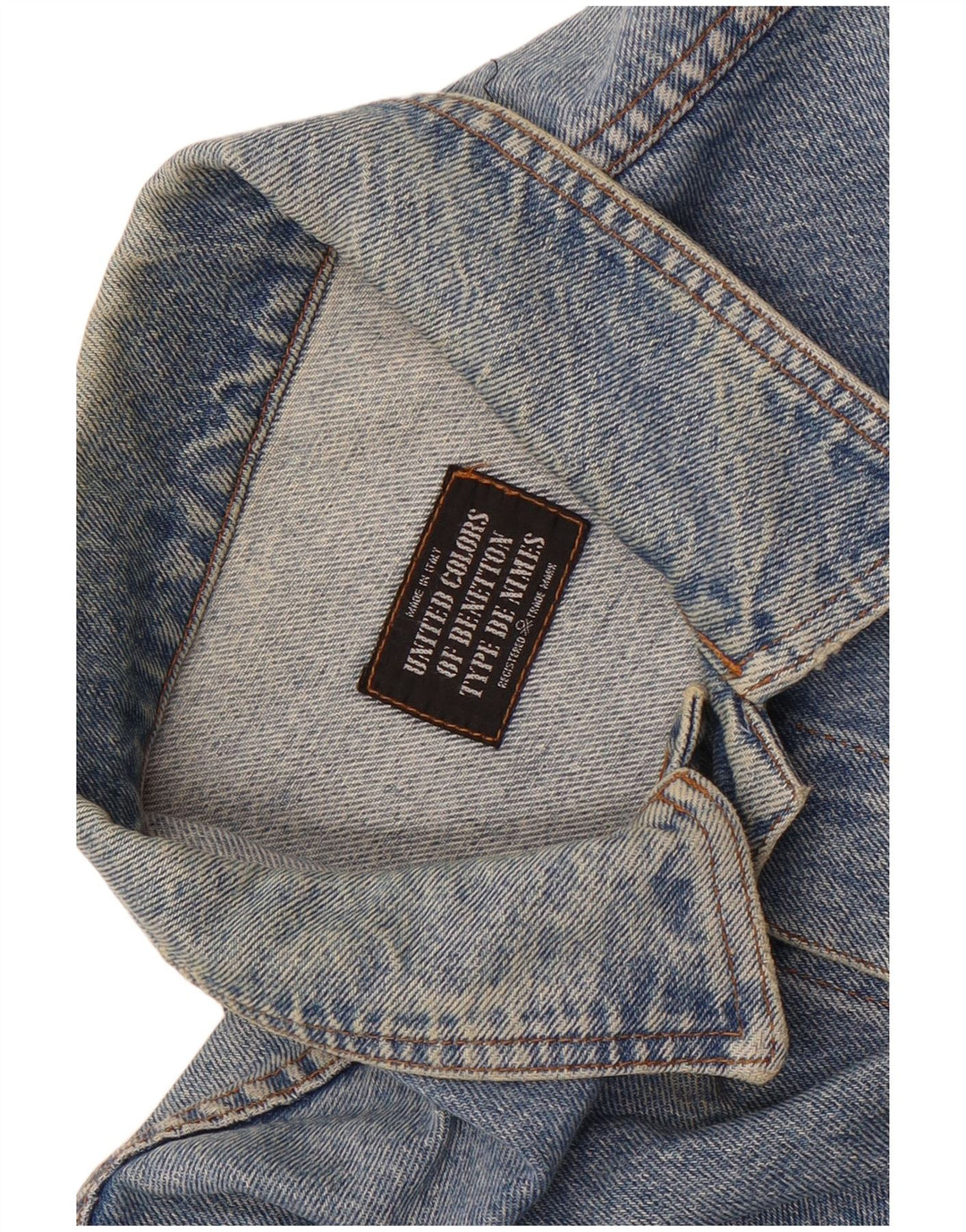 Benetton Mens Denim Jacket UK 42 XL Blue