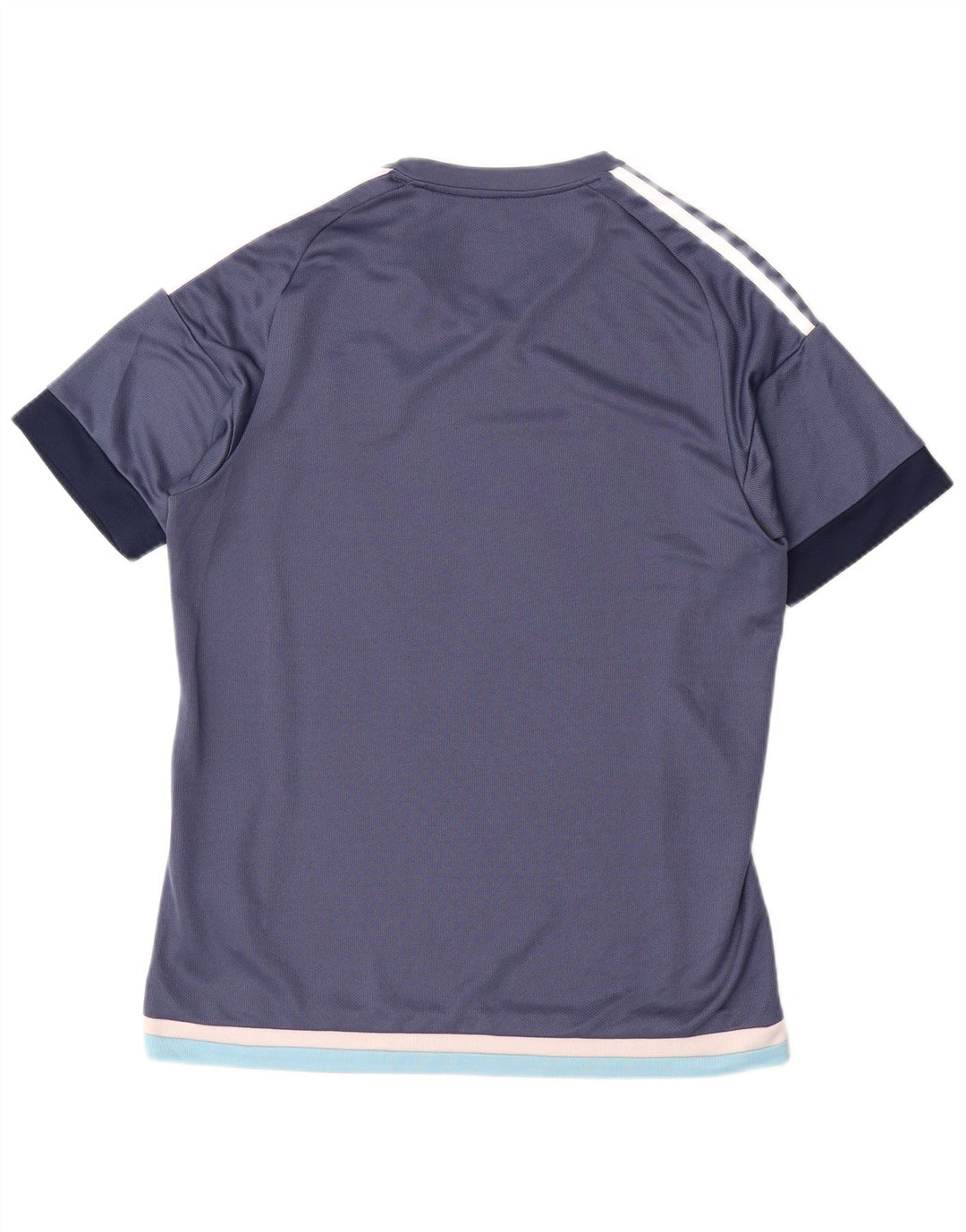 Adidas Mens Climalite T-Shirt Top Medium Navy Blue Colourblock Polyester