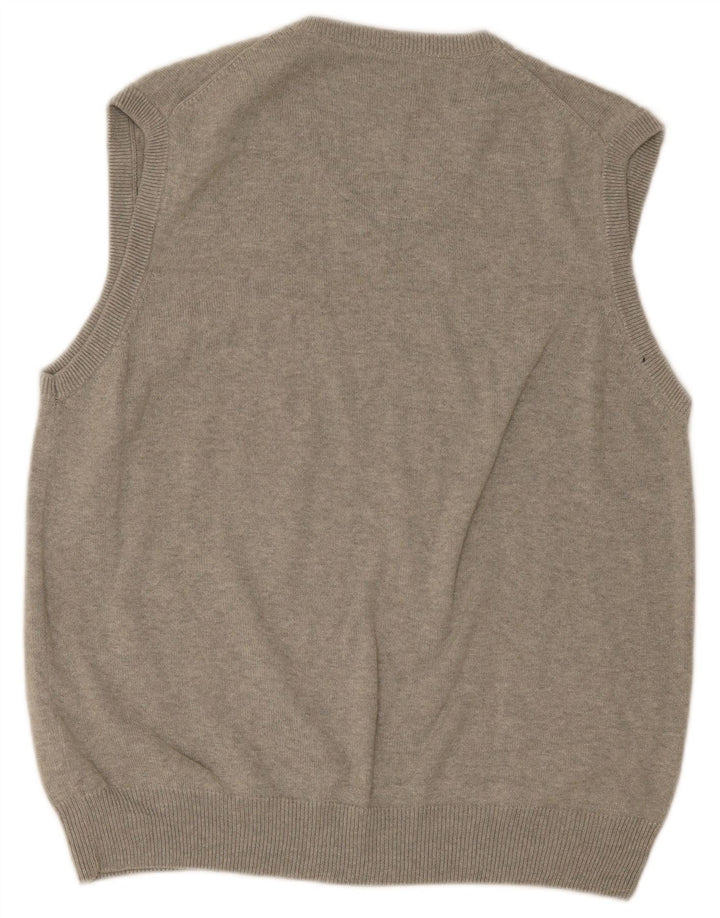 Marks & Spencer Mens Blue Harbour Vest Tank Top Large Grey Cotton
