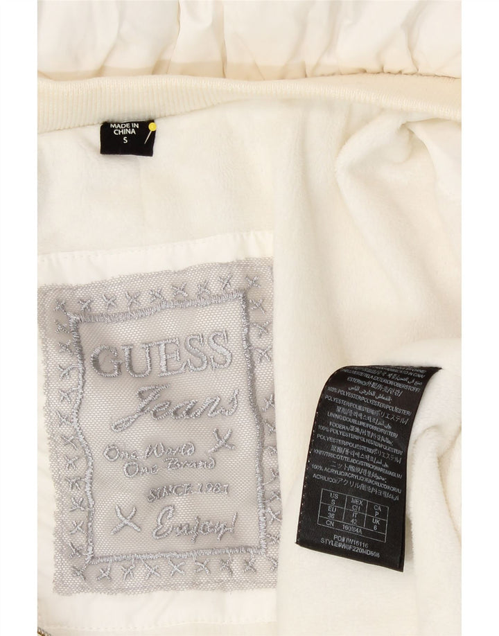 Guess Womens Oversized Padded Jacket UK 6 XS White Polyester