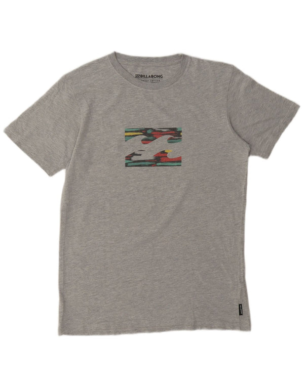 Billabong Boys Graphic T-Shirt Top 15-16 Years Grey Cotton