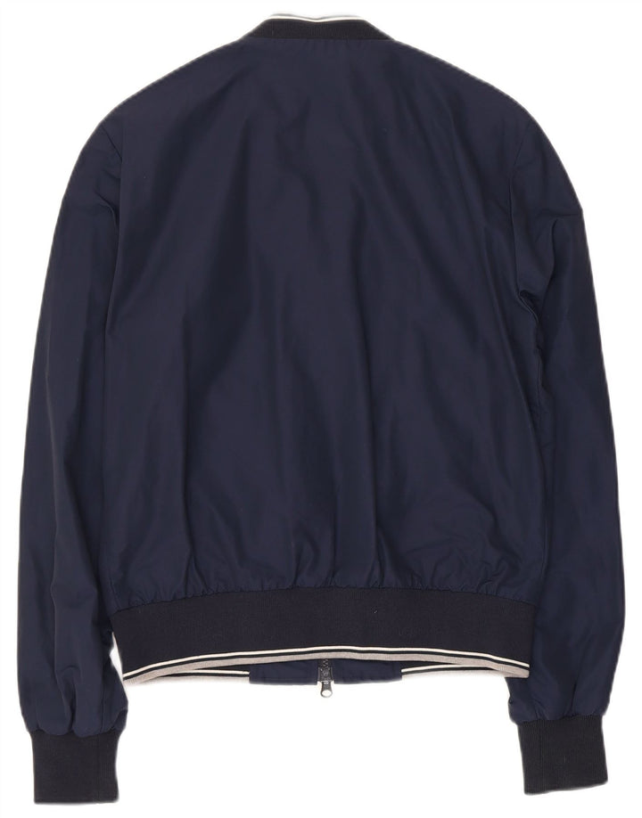 FAY Mens Bomber Jacket UK 36 Small Navy Blue Cotton